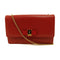 Salvatore Ferragamo GHW Chain Shoulder Bag Calfskin Leather Red v1