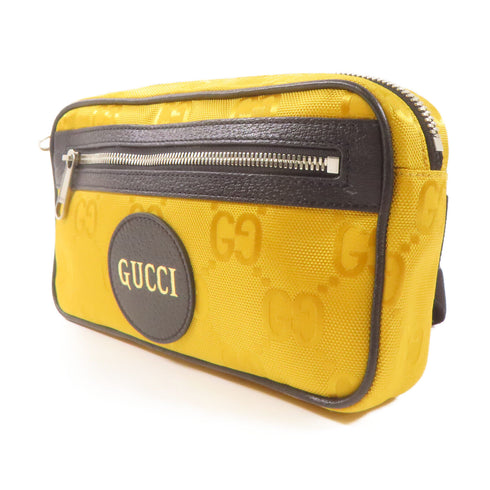 GUCCI GG SHW Waist bag 631341 Nylon/Leather Yellow
