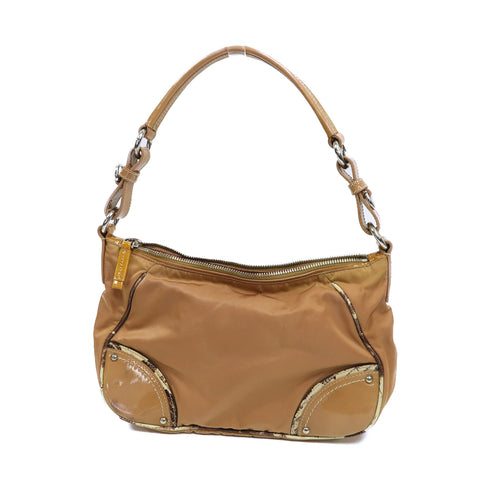 PRADA SHW Shoulder Bag Nylon Patent Leather BR2840 Cipria Light Dusty Pink