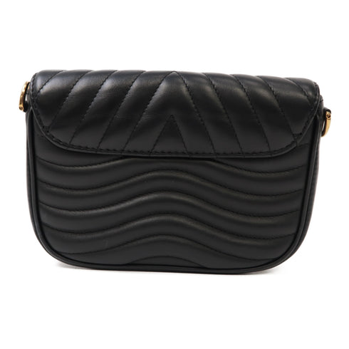 LOUIS VUITTON LV GHW New Wave 2 Way Bag M56461 Calfskin Leather Black