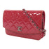CHANEL CC SHW Wallet On Chain Shoulder Bag Patent Leather Pink