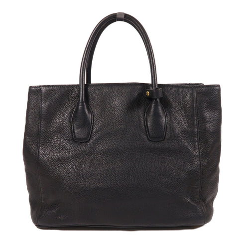 PRADA GHW 2 Way Shoulder Bag 1BG694 Calfskin Leather Black