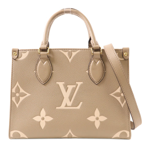 LOUIS VUITTON LV GHW OnTheGo PM Shoulder Bag M45779 Monogram Empreinte Gray