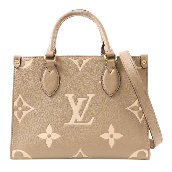 LOUIS VUITTON LV GHW OnTheGo PM Shoulder Bag M45779 Monogram Empreinte Gray