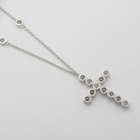 TIFFANY&CO Jazz Cross Diamond Necklace PT950 Platinum