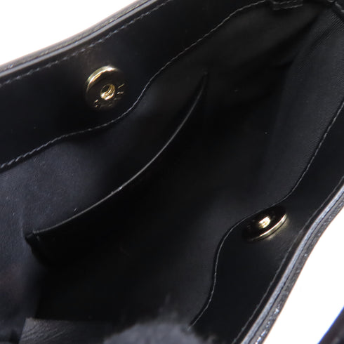 CHANEL Quilted CC GHW Nano 31 2way Chain Shoulder Bag Calfskin Leather Black