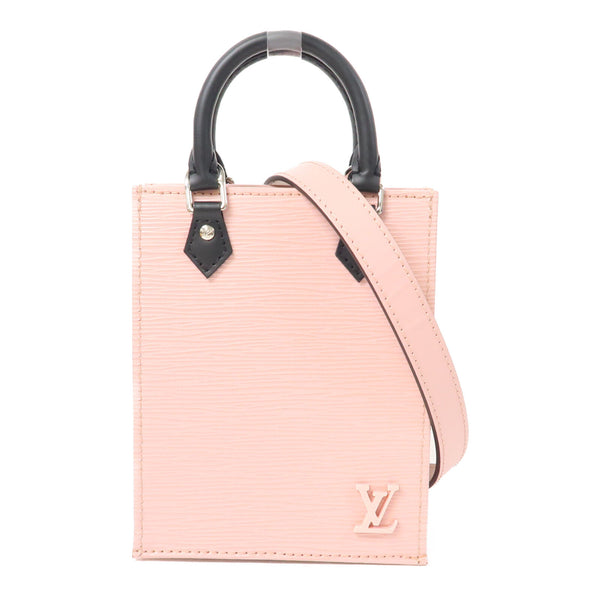 LOUIS VUITTON LV SHW Petit Sac Plat Shoulder Bag M69575 Epi Leather Pink/Black