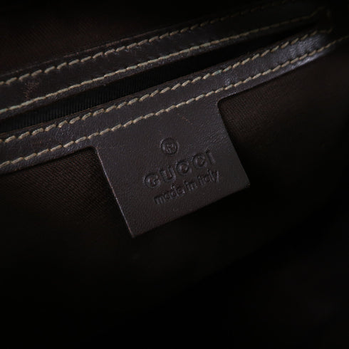 GUCCI GG GHW Shoulder Bag Crossbody Coated Canvas Brown