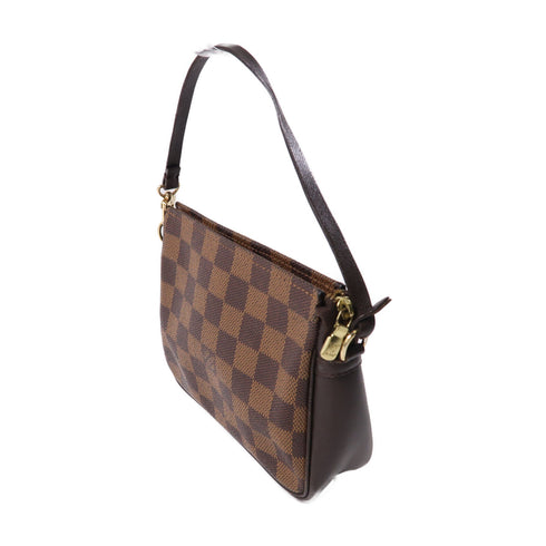 LOUIS VUITTON LV Trousse Makeup Pouch Hand Bag Damier Ebene N51982 Brown