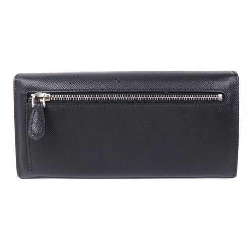 PRADA SHW Long Wallet 1MH132 Saffiano Leather Black