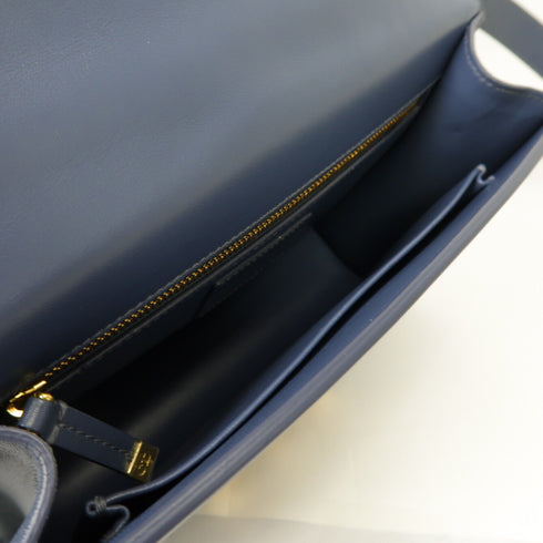 Christian Dior CD GHW 30 Montaigne Shoulder Bag S5481VRIW Calfskin Leather Blue