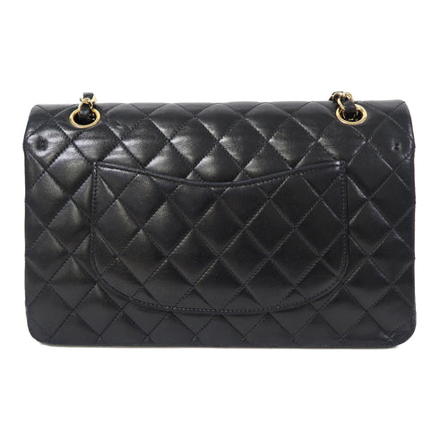 CHANEL Quilted CC GHW Classic Chain Shoulder Bag A01112 Lambskin Leather Black