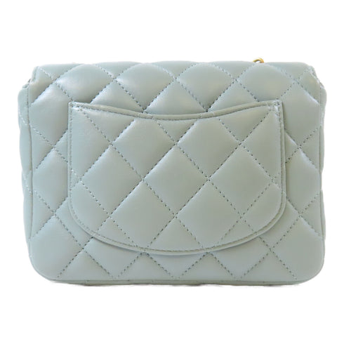 CHANEL Quitled CC GHW Mini Flap Shoulder Bag AS3738 Lambskin Leather