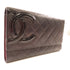 CHANEL Quilted CC SHW Cambon Long Wallet Calfskin Leather Black