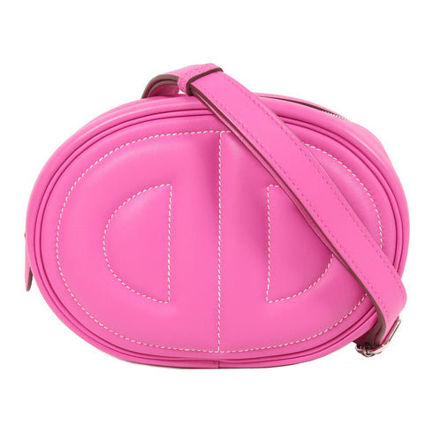 HERMES PHW In The Loop Belt Waist Bag Swift Leather Magnolia/Rouge Grenat