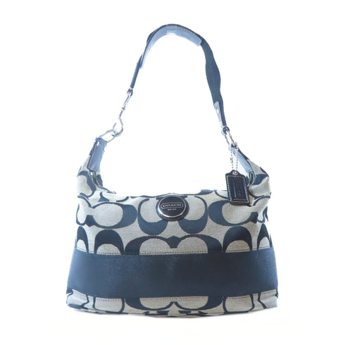 COACH SHW Shoulder Bag F15197 Canvas Grey/Black