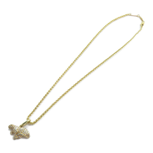 CARTIER Panthere Diamond Charm Necklace Accessories 18K Yellow Gold