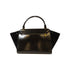 CELINE GHW Trapeze 2 Way Shoulder Bag Patent Leather Black