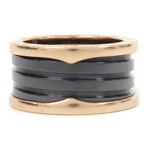 BVLGARI B-zero 1 Ring 18K Rose Gold/Ceramic Black BVLGARI#59/US#8.5