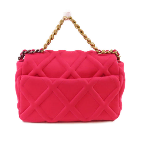 CHANEL Quilted GHW CC C19 Chain Hand Shoulder Bag Canva Pink