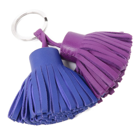 HERMES SHW Duo Carmen Charm Veau Swift Leather Purple Blue