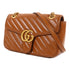 GUCCI GG GHW GG Marmont Chain Shoulder Bag 443497 Calfskin Leather Brown