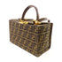 FENDI GHW Zukka Afor Vintage Handbag Shoulder Bag 0914548.2382 Canvas Brown