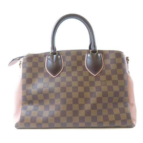 LOUIS VUITTON LV GHW Normandy 2 Way Bag N41488 Damier Brown/Pink