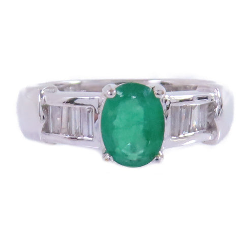 JEWELRY Emerald Ring US#4.75 18K White Gold