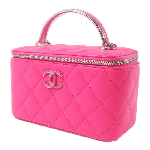 CHANEL Quilted CC SHW Clutch With Chain 2way Chain Shoulder AP3747 Lambskin Pink