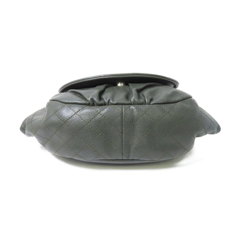 CHANEL CC SHW Chain Shoulder Bag Calfskin Leather Green v2