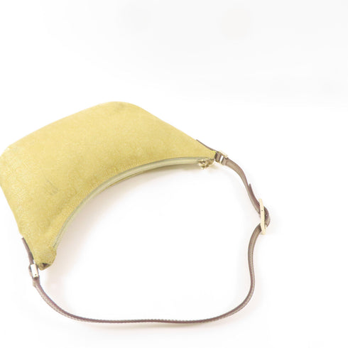 GUCCI GG SHW Shoulder Handbag 005.0813 Canvas Leather Gold