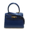 HERMES GHW Mini Kelly 2way Handbag Box Calf Leather Blue Used Y 1995