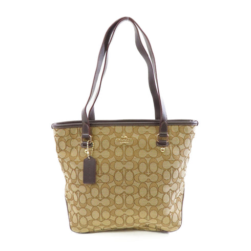 GUCCI GG GHW Tote Bag F58282 Canvas Brown