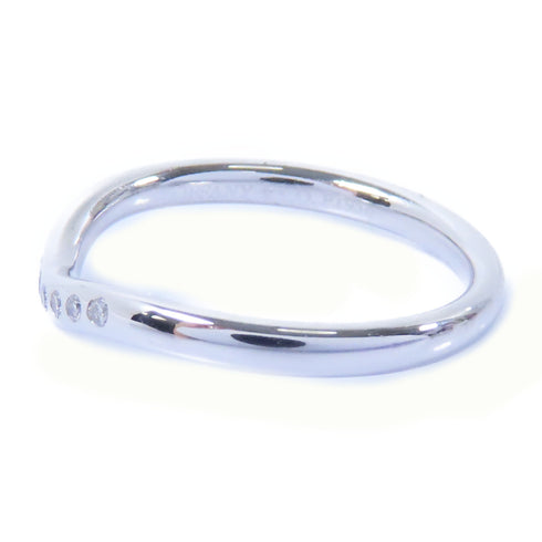 TIFFANY&CO 0.06ct Diamond Wedding Band Ring PT950 Platinum US#5.25