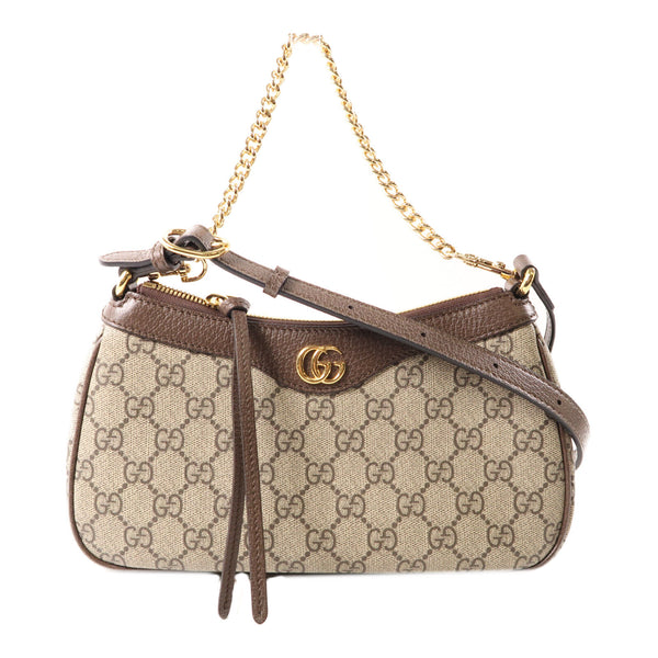 GUCCI GG GHW Ophidia 2 Way Bag 735145 Coated Canvas Brown