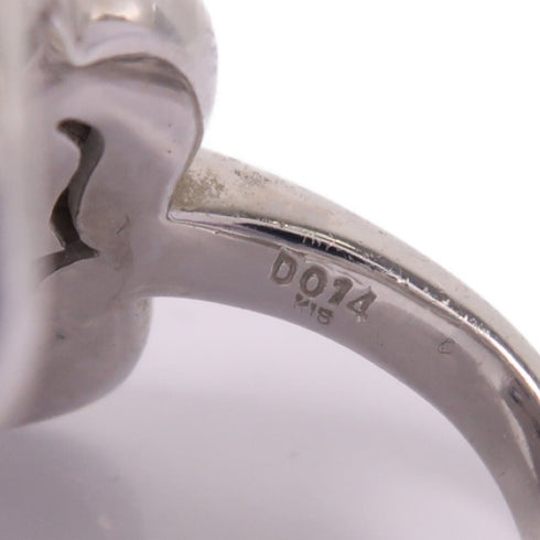 Fine Jewelry 4.36ct Sapphire 0.14ct Diamond Ring US#6 18K White Gold