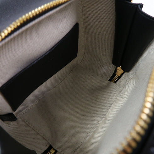 GUCCI GG GHW Blondie 2 Way Shoulder Bag Handbag 744434 Calfskin Leather Black
