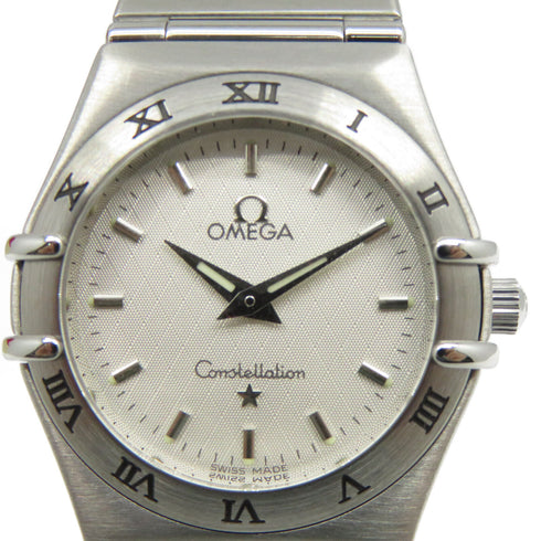OMEGA Constellation Quartz Wristwatch 1572300 Stainless Steel Beige #17.25cm