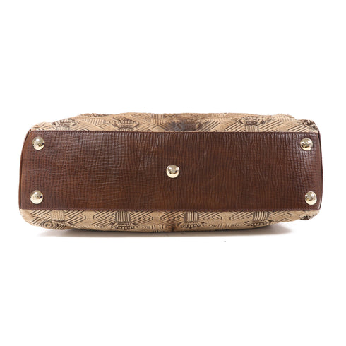 FENDI GHW Shoulder Bag Horsehair Brown