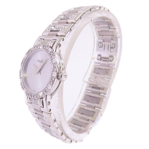 PIAGET Dancer Diamond Quartz Watch 5964AK818 18K White Gold Silver