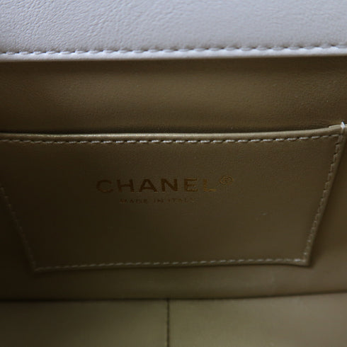 CHANEL CC GHW Mini 20 Chain Shoulder Bag Lambskin Leather