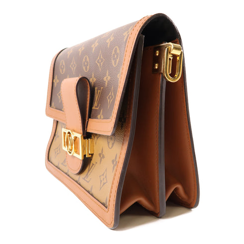 LOUIS VUITTON LV GHW Dauphine MM 2 Way Shoulder Bag M44391 Monogram Reverse v1