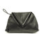 BOTTEGA VENETA BV Clutch Bag Handbag Lambskin Leather Black