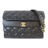 CHANEL Quilted CC GHW Triple Flap Bag Chain Shoulder Bag AS0824 Calfskin Black