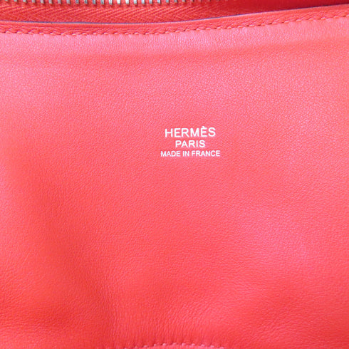 HERMES PHW Bolide 31 Handbag Shoulder Bag Clemence Leather Rouge Casaque Red