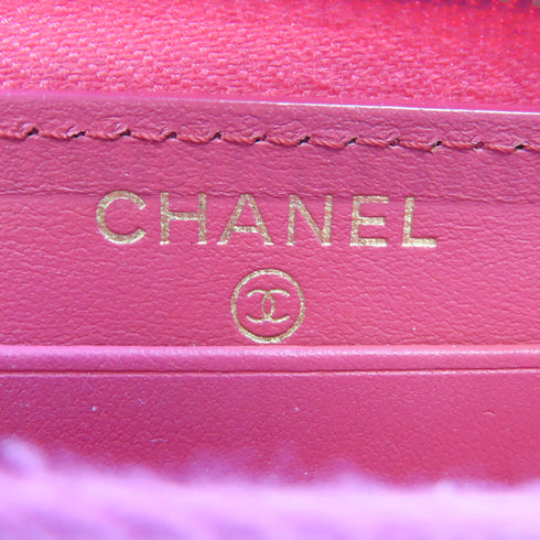 CHANEL CC GHW Zipper Wallet AP0226 Calfskin Leather Pink