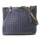 HERMES PHW Shoulder Bag Canvas Navy