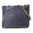 HERMES PHW Shoulder Bag Canvas Navy