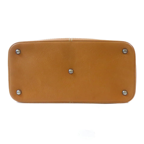 CHANEL Quilted CC 2 Way Shoulder Handbag Calfskin Leather Brown